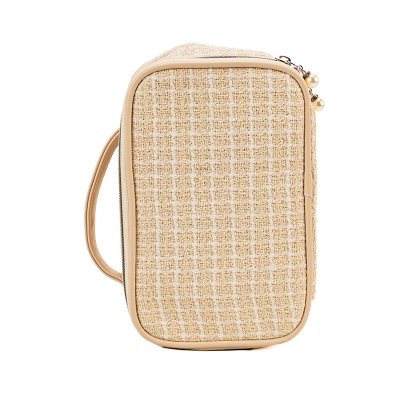 Picture of Portable Cosmetic Case (Jacquard Weave/Apricot)