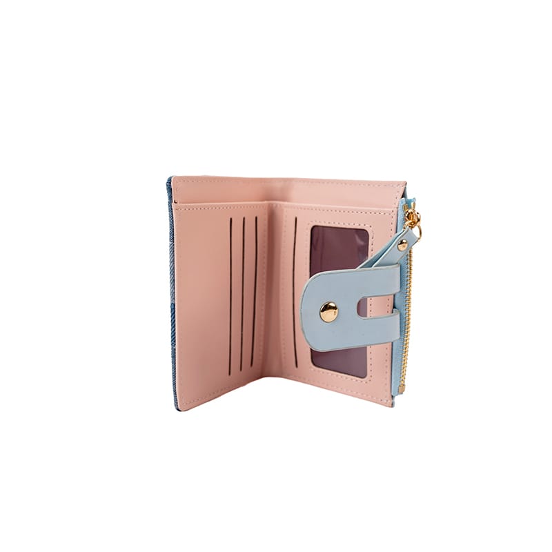 Picture of Short Denim Bifold Wallet (Light Blue)