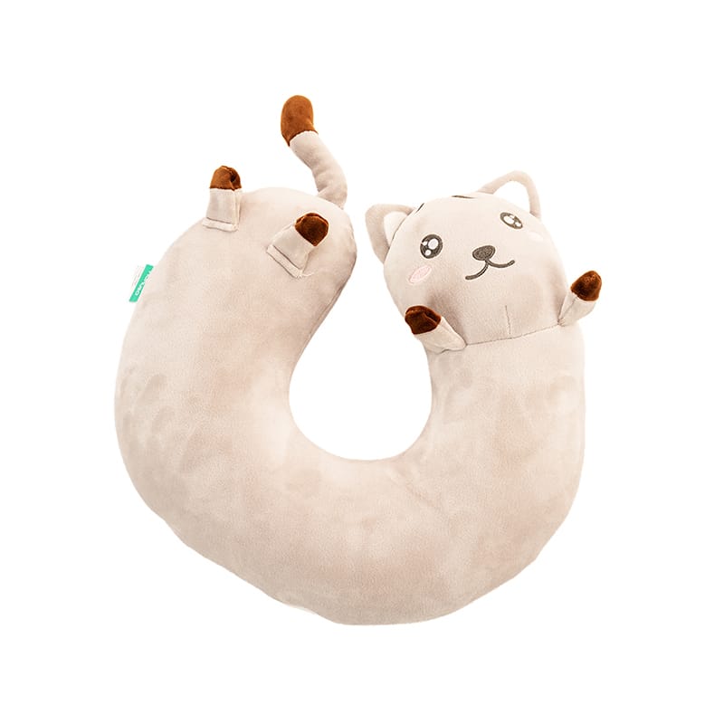 Picture of Particles U-Shaped Neck Pillow (Grey Cat)
