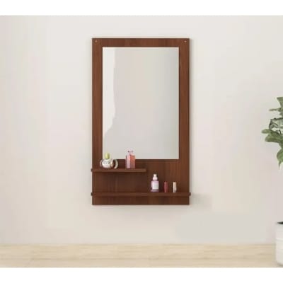 Picture of Modern Wooden Wall Mirror with Storage Shelf