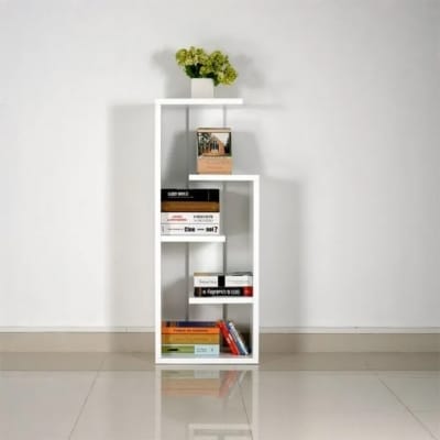 Picture of Modern Wooden Bookshelf – 2 Feet Height-White