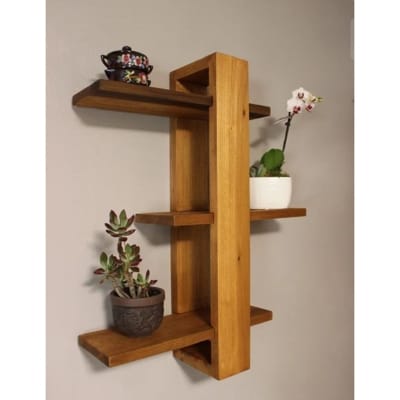 Picture of Modern Wooden Wall Shelf – 26 × 16 × 5.5 Inches-Brown