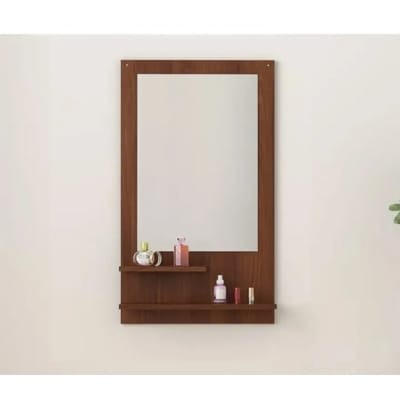 Picture of Modern Wooden Wall Mirror with Storage Shelf