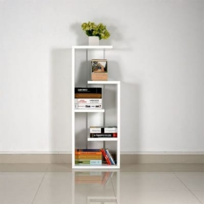 Picture of Modern Wooden Bookshelf – 2 Feet Height-White