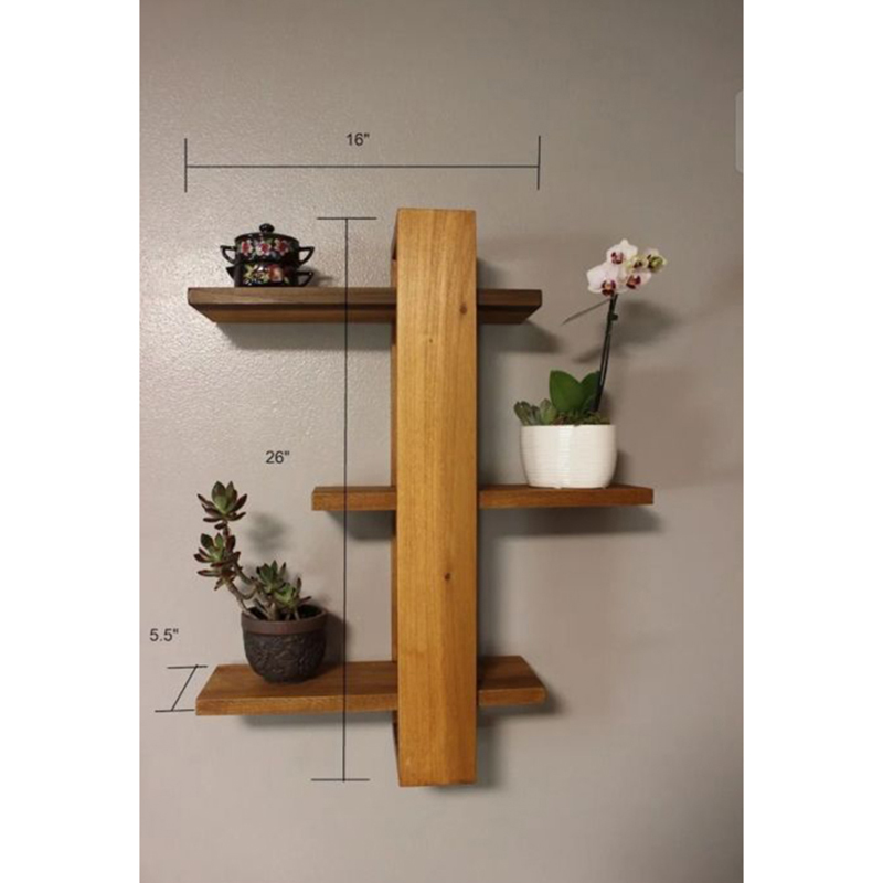 Picture of Modern Wooden Wall Shelf – 26 × 16 × 5.5 Inches-Brown