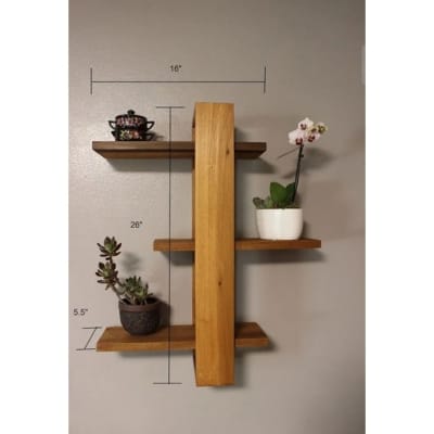 Picture of Modern Wooden Wall Shelf – 26 × 16 × 5.5 Inches-Brown