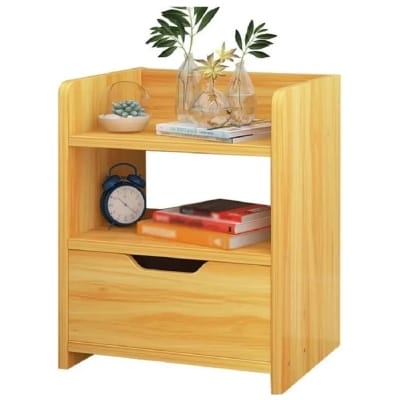 Picture of Modern Wooden Bedside Table with Drawer