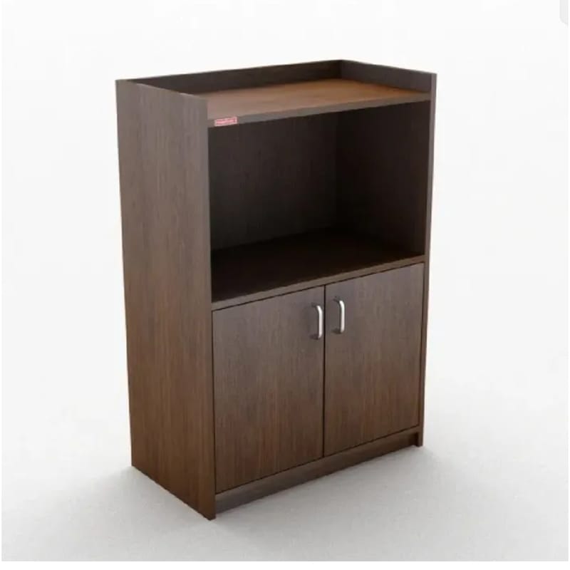 Picture of Wooden Storage Cabinet with Open Shelf – 36 × 24 Inches-Beige