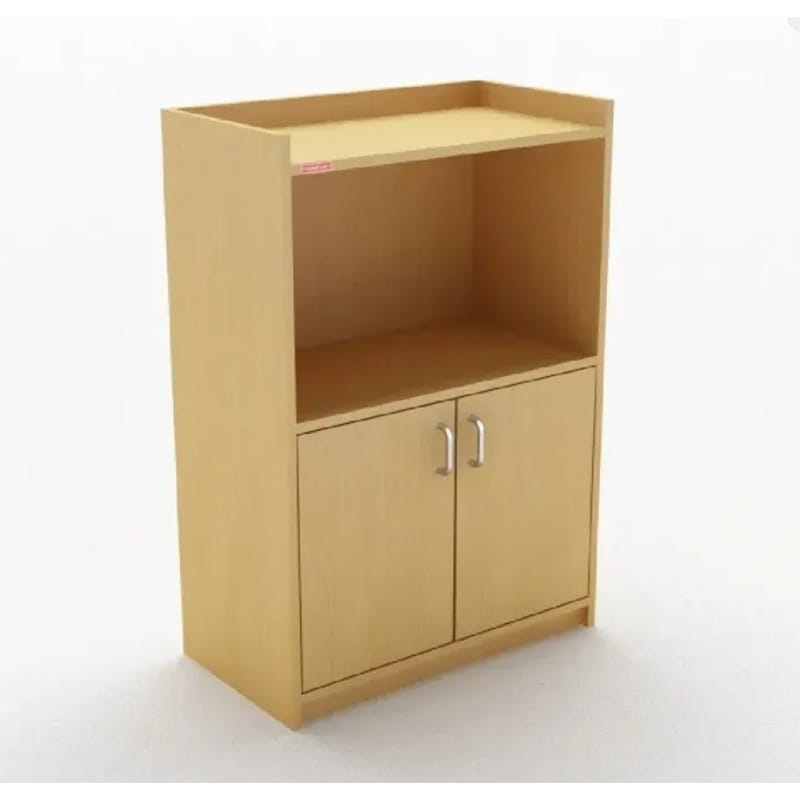 Picture of Wooden Storage Cabinet with Open Shelf – 36 × 24 Inches-Beige