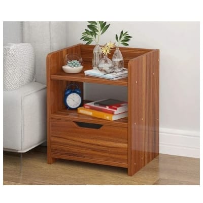 Picture of Modern Wooden Bedside Table with Drawer