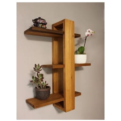 Picture of Modern Wooden Wall Shelf – 26 × 16 × 5.5 Inches-Brown