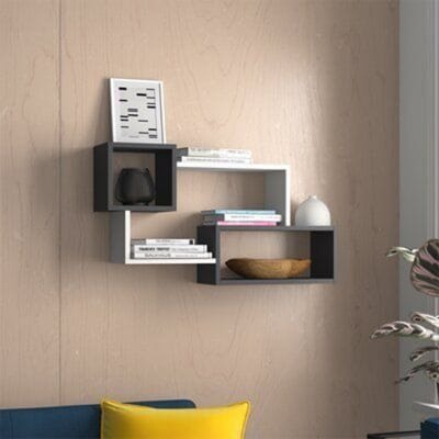 Picture of Modern Hanging Wall Bookshelf-Multicolor