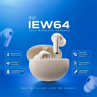 Picture of Itel iew 64 TWS-White