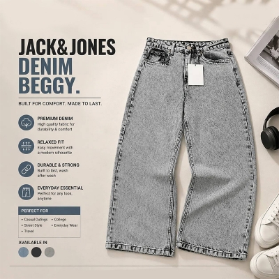 Picture of Jack & jones Beggy-Clothing Size-32, Light Gray