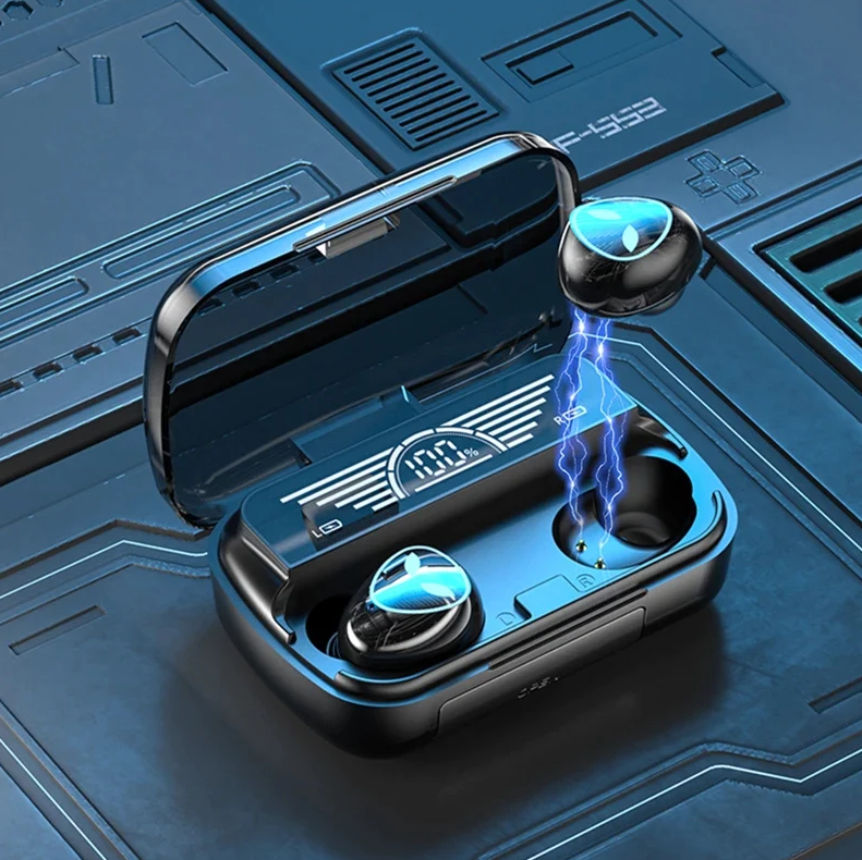 Picture of M20 TWS BT Wireless Bluetooth5.3 Earbuds 9D Stereo Touch Control Handfree Bluetooth Earphone with Charging Case-Black