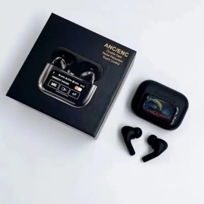 Picture of Airpods A9 Pro Touch Screen Display with ANC ENC TWS Earbuds-Black
