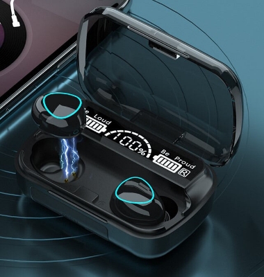 Picture of M10 TWS Earphone 9D Stereo LED Digital Display Touch CVC8.0 Digital Noise Reduction Technology - Earphone-Black