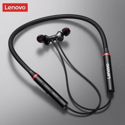Picture of Lenovo HE05X ( he05x কালো বাক্স) Bluetooth 5.0 Wireless Earphones Magnetic Neckband Bluetooth Headphone Waterproof Stereo Headset-Black