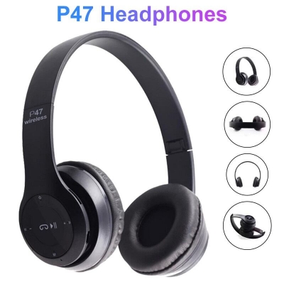 Picture of P47 Stereo Head Mounted Bluetooth Headphones Multifunctional Headset Wireless Phone Speakerphone-Multicolor