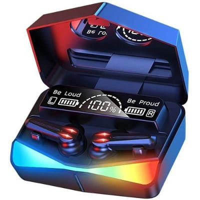 Picture of M28 TWS Bluetooth 5.1 Gaming Headset Dual Mode Wireless Earphones Sports Stereo Sound Low Latency LED Digital Display Smart Touch Earphone-Multicolor