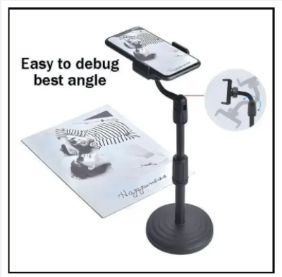 Picture of Height adjustable Mobile Phone Stand Tripod-Black