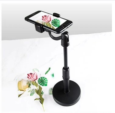 Picture of Height adjustable Mobile Phone Stand Tripod-Black