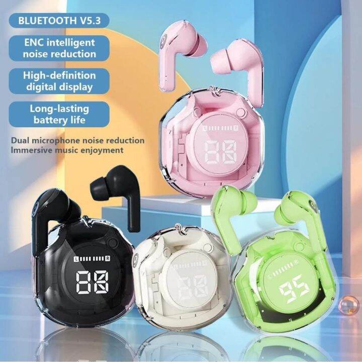 Picture of Ultrapods Pro TWS Earbud, Bluetooth Earbuds with Display, Transparent Design-Black