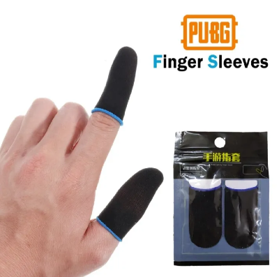 Picture of 5 Pair(10 Pcs) Mobile Finger Sleeve/Press Trigger Game Controller Sweatproof Gloves for Mobile Gaming / Finger Sleeves-Black 5 pair