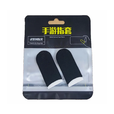 Picture of 5 Pair(10 Pcs) Mobile Finger Sleeve/Press Trigger Game Controller Sweatproof Gloves for Mobile Gaming / Finger Sleeves-Black 5 pair