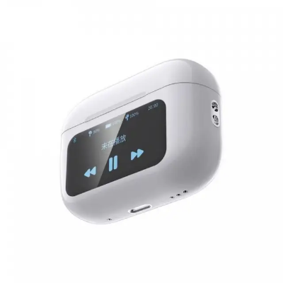 Picture of Airpods A9 Pro Touch Screen Display with ANC ENC TWS Earbuds - White-White