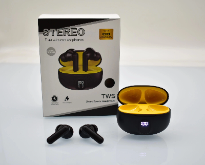 Picture of Airpods TWS 895B Bluetooth Earbuds Touch Control Stereo Bass Headphone LED Digital Display 5.4 Wireless Earphone-Black