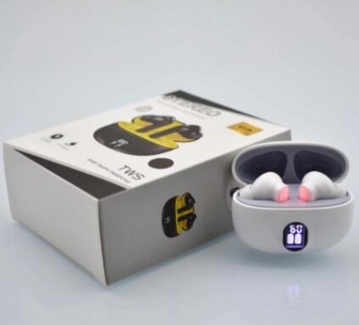 Picture of Airpods TWS 895B Bluetooth Earbuds Touch Control Stereo Bass Headphone LED Digital Display 5.4 Wireless Earphone-Black