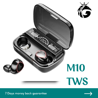 Picture of M10 TWS Wireless Earbuds With Type C Charging-Black