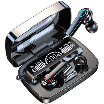 Picture of M19 Earbuds TWS Earphone Intelligent Touch Control Wireless Bluetooth 5.1 Headphones-Black