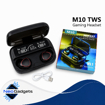 Picture of M10 TWS Wireless Earbuds Touch Bluetooth Earplugs In The Ear Stereo Sport Headsets-Black