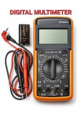 Picture of Professional Digital Multimeter AC DC LCD For Multi-Testing DT 9205A Black