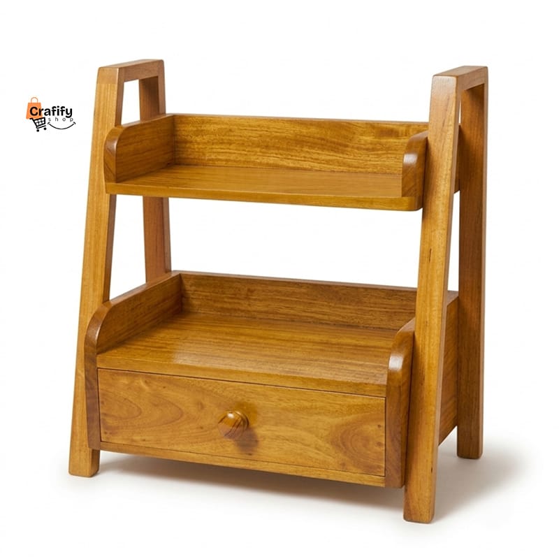 Picture of Premium Wooden Kitchen Spice Rack – Natural Wood Finish