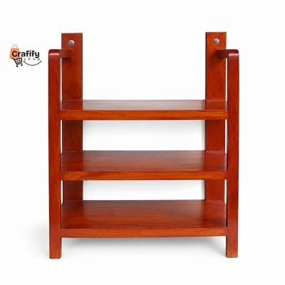 Picture of Wooden Wall Mounted Router Stand – 3 Layer – Natural Wood Finish