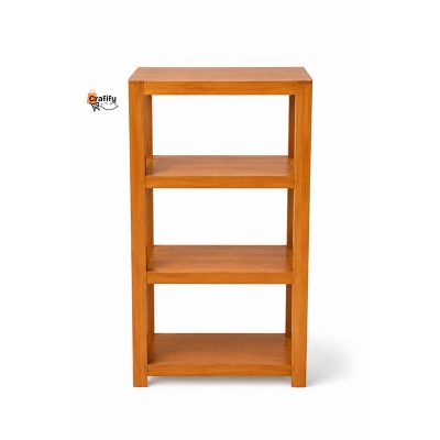 Picture of Premium 3 Layer Wooden Bookshelf – Wood Burnish Finish