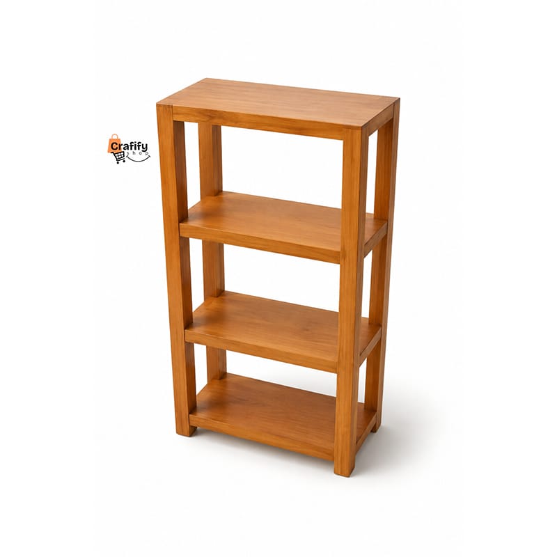 Picture of Premium 3 Layer Wooden Bookshelf – Wood Burnish Finish