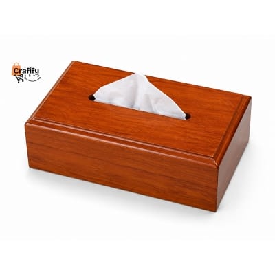 Picture of Premium Wooden Tissue Box Cover – Wood Burnish Finish