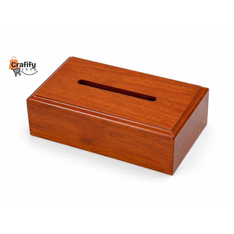 Picture of Premium Wooden Tissue Box Cover – Wood Burnish Finish
