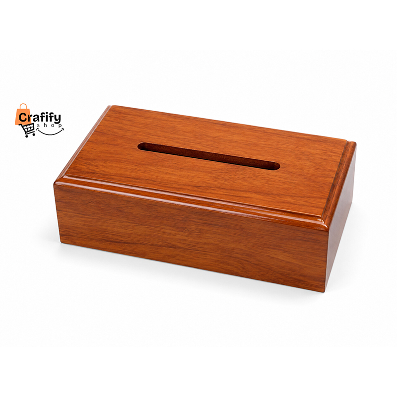 Picture of Premium Wooden Tissue Box Cover – Wood Burnish Finish