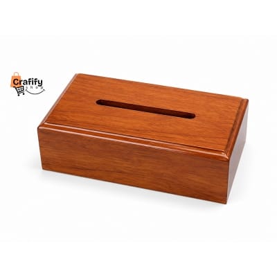 Picture of Premium Wooden Tissue Box Cover – Wood Burnish Finish
