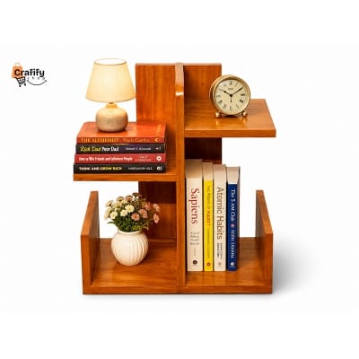 Picture of Elite Wooden Desktop Bookshelf – Natural Wood Finish