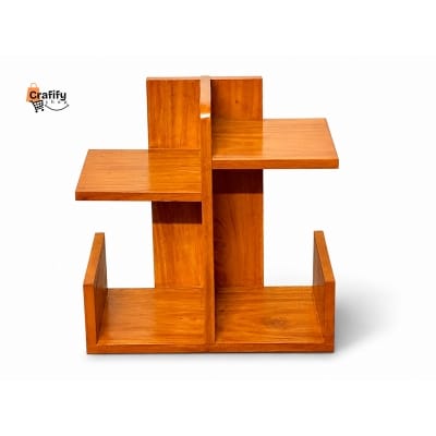 Picture of Elite Wooden Desktop Bookshelf – Natural Wood Finish