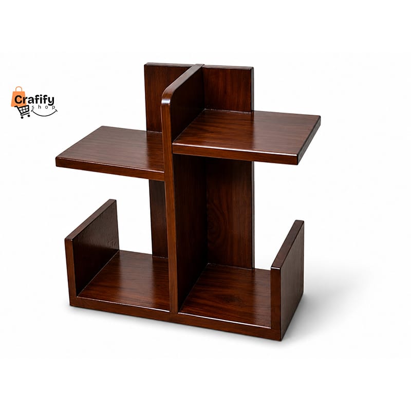 Picture of Elite Wooden Desktop Bookshelf – Natural Wood Finish
