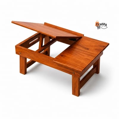 Picture of Multi-Purpose Foldable Wooden Table – Natural Wood Finish