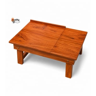 Picture of Multi-Purpose Foldable Wooden Table – Natural Wood Finish