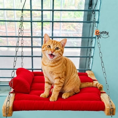 Picture of Wooden Cat Hammock Bed